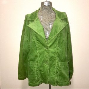 Kelly Green Corduroy Jacket 3X